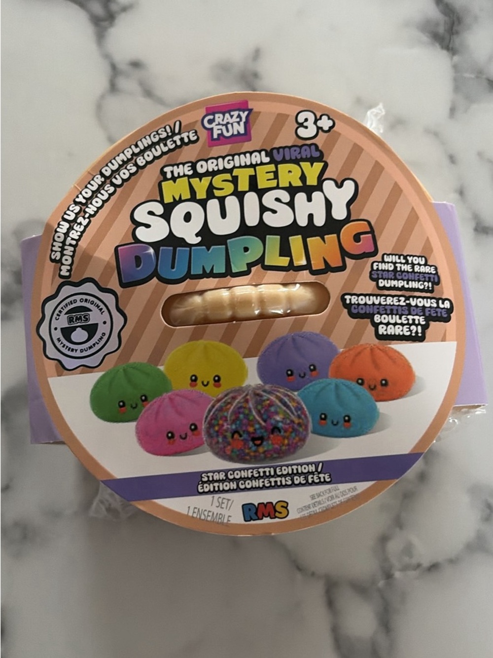 RMS Mystery Squishy Dumpling Plush Toy - Star Confetti